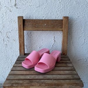 SHEDAZZLE | Pink Slip on Sandals